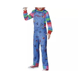 Spirit Halloween Chucky Costume Kids L XL Child Play Horror Good Guys Jumpsuit